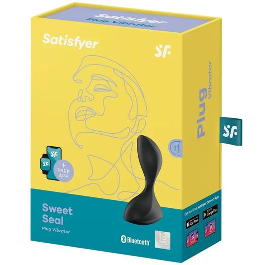 Satisfyer Connect Sweet Seal Sweet Seal App Vibrating Plug - Black