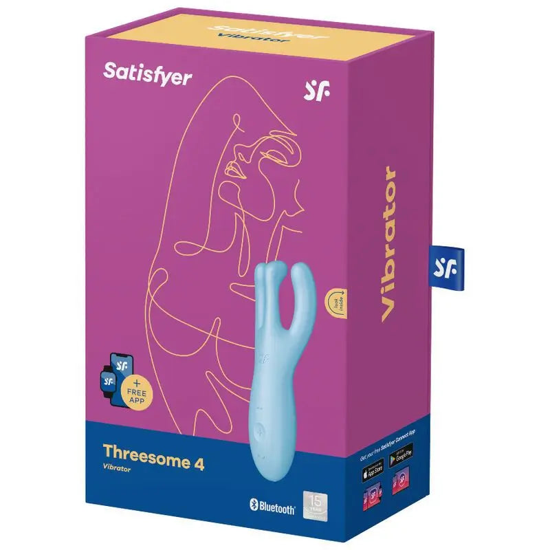 Satisfyer Connect  Threesome 4 Vibrador App - Azul