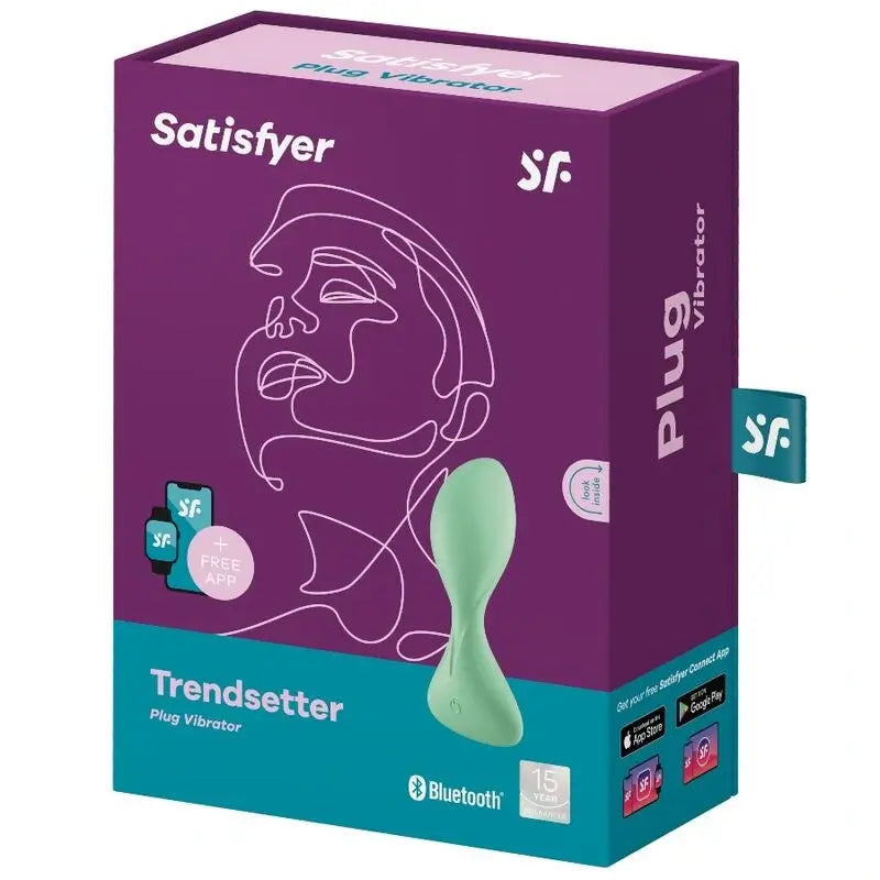 Satisfyer Connect Trendsetter Vibrating Plug App - Green