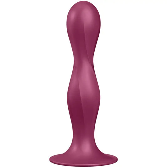 Satisfyer Double Ball-R Maroon Silicone Dildo