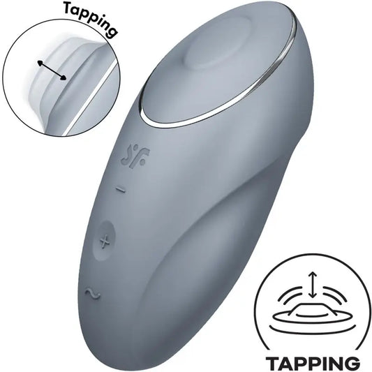 Satisfyer Tap & Climax 1 Vibrator Lay-On Grey