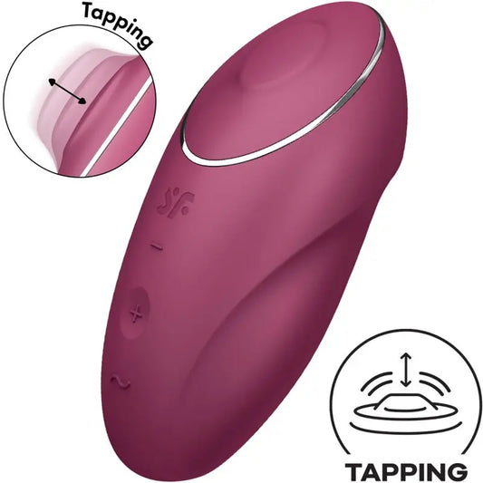 Satisfyer Tap & Climax 1 Vibrator Lay-On Red