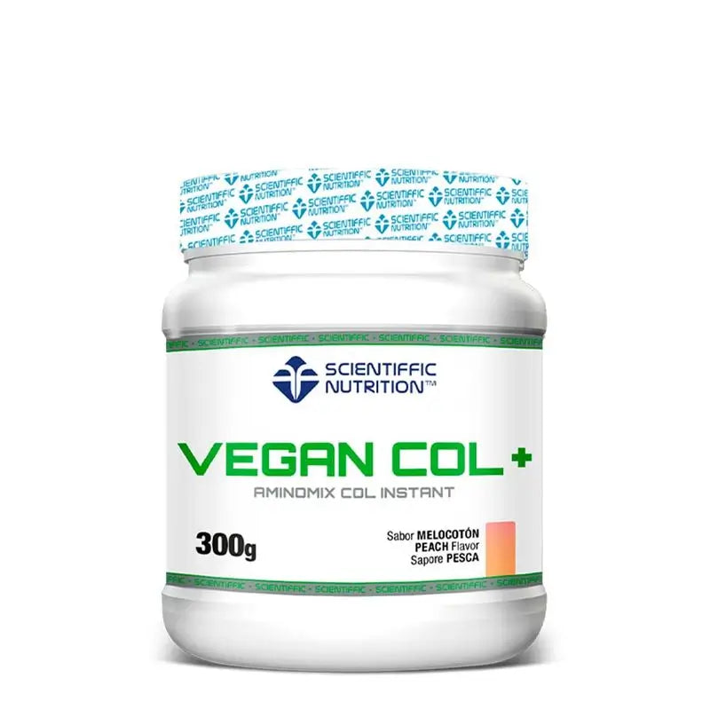 Scientiffic Nutrition Vegan Col+, 100% Vegan Collagen, 300G Peach Flavour. , 300 grams