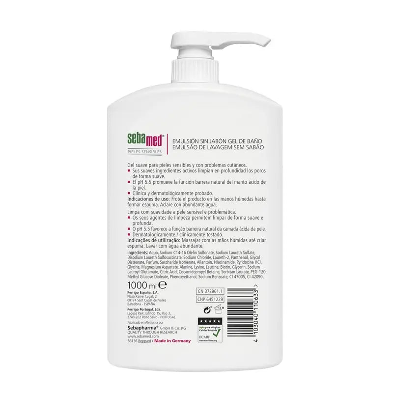 SEBAMED Soap Free Emulsion Bath Gel 1000 ml