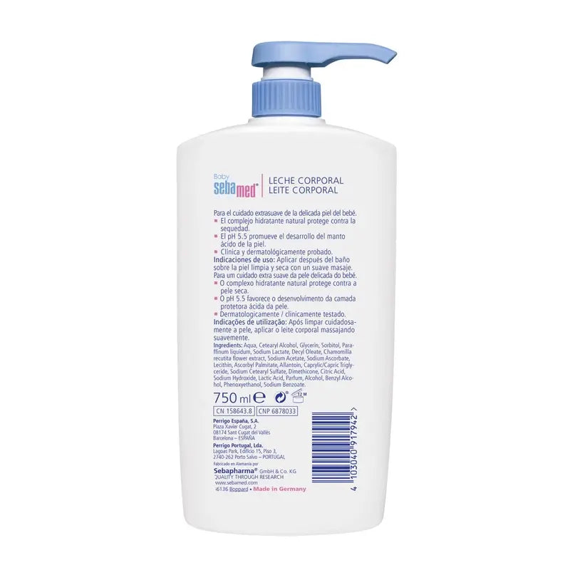 SEBAMED Baby Body Milk for delicate skin 750 ml