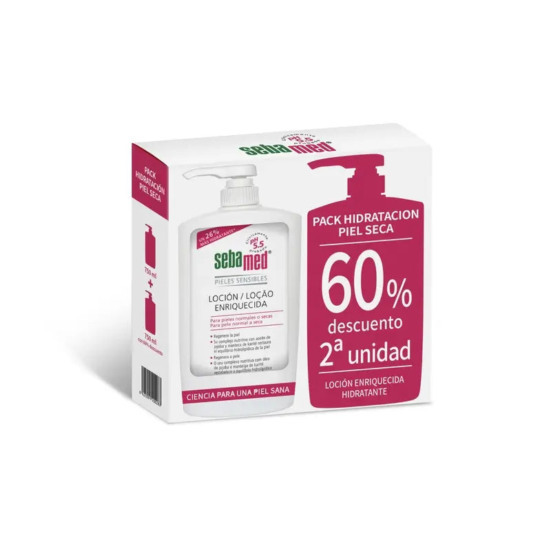 Sebamed Pack Body Lotion , 750 ml 2nd pc at 60% discount