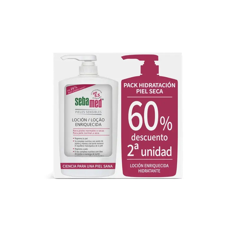 Sebamed Pack Body Lotion , 750 ml 2nd pc at 60% discount