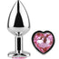 Secret Play Metal Butt Plug Corazón Fucsia Talla S 7 Cm 