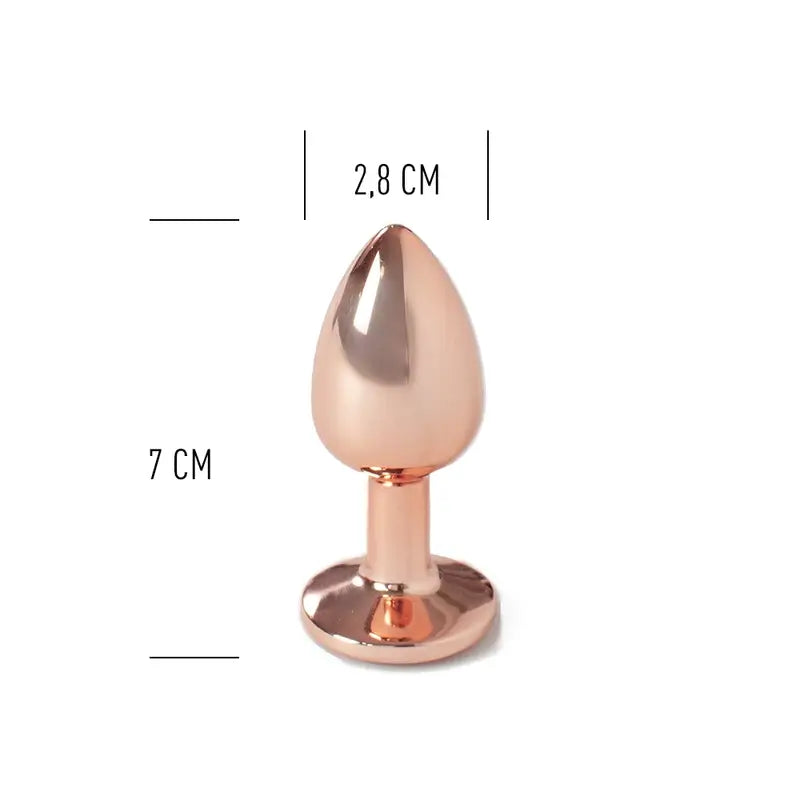 Secret Play Metal Butt Plug Pink Gold Size S 7 Cm