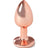 Secret Play Metal Butt Plug Pink Gold Size S 7 Cm