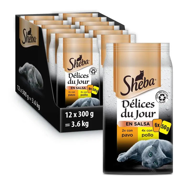 Sheba Delices Du Jour Poultry 12X6X50Gr