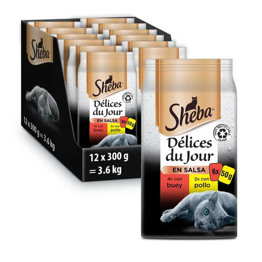 Sheba Delices Du Jour Meats 12X6X50Gr