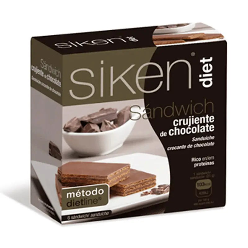 Siken Diet Sandwich Chocolate 6 unidades