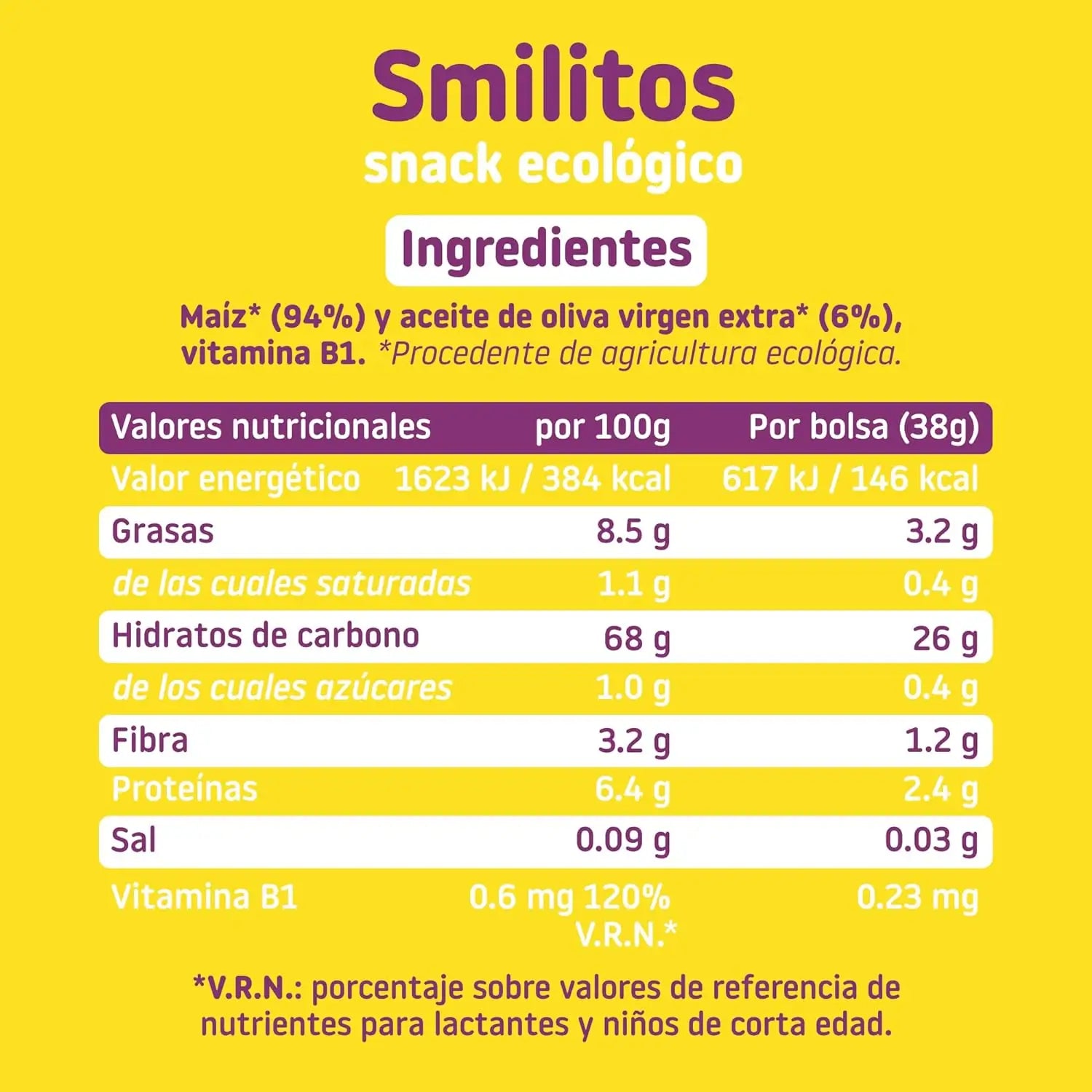 Smileat Smilitos Organic Corn Worms, 38 grams