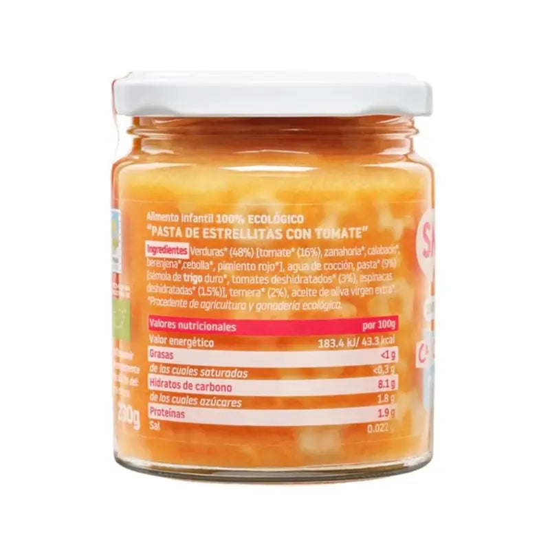 Smileat Small Jar with Pasta Chunks with Tomato, 230 grams