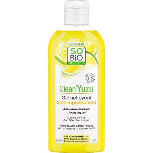 So'Bio Etic Cleansing Gel Clean Yuzu Anti Imperfections 200Ml