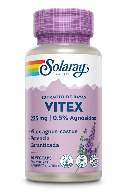 Solaray Vitex (Sauzgatillo), 60 Cápsulas      