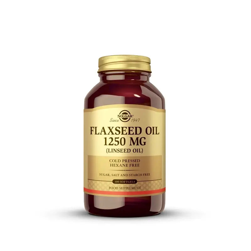 Solgar Flaxseed Oil 1250 mg. 100 Pearls