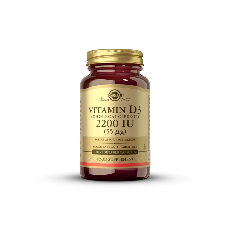 Solgar Vitamin D3 2200Ui, 100 Capsules