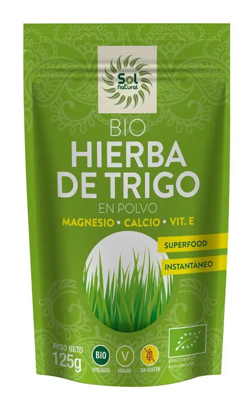 Solnatural Hierba De Trigo En Polvo, 125 Gr