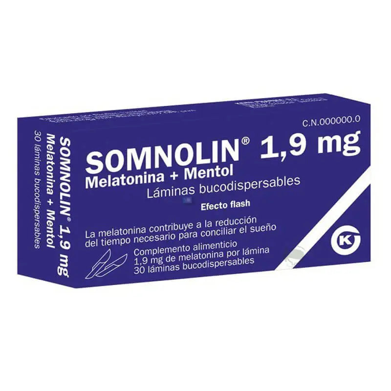 Somnolin Melatonina + Menta 1.9 mg, 30 Láminas