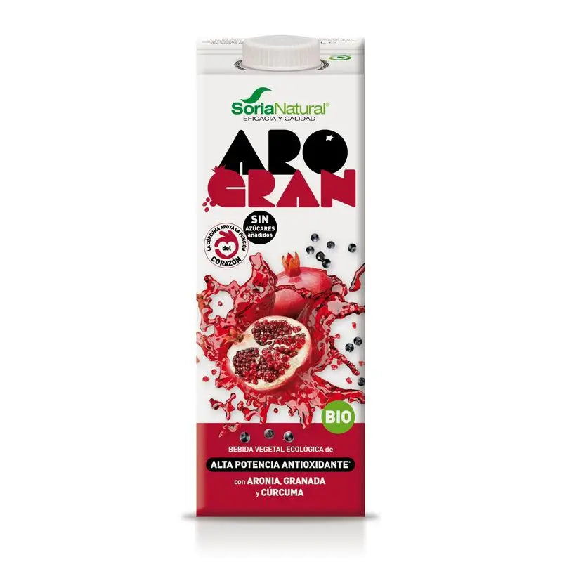 Soria Natural Arogran Rice Drink With Aronia Pomegranate 1Lt 6Ud