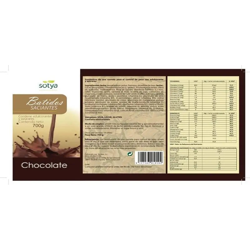 Sotya Satiating Milkshake Chocolate 700 g