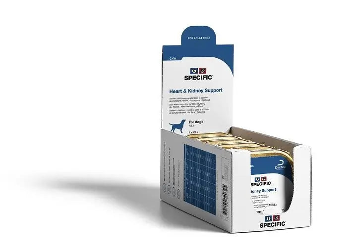 Specific Canine Adult Ckw Heart Kidney Support Caja, 6X300 gr, comida húmeda para perros