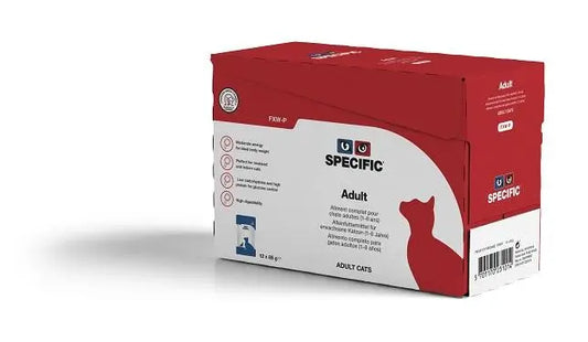 Specific Feline Fxw-P Adult Pouch Caja, 12X85 gr, comida húmeda para gatos