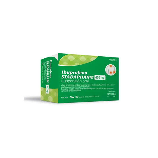 Stadapharm Ibuprofen, 400 mg 20 sachets Oral Suspension 10 ml