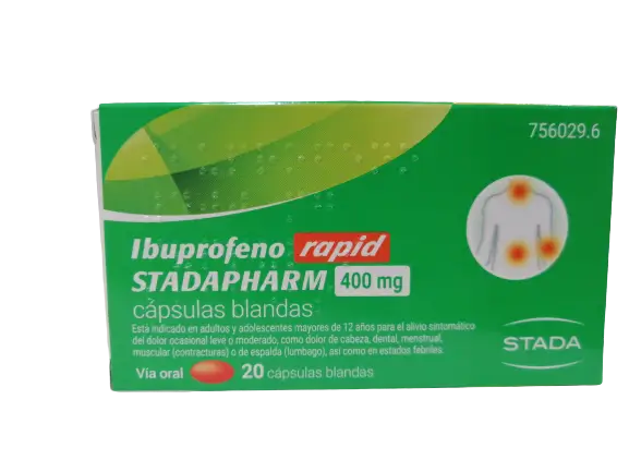 Stadapharm Ibuprofen Rapid 400 mg, 20 Capsules