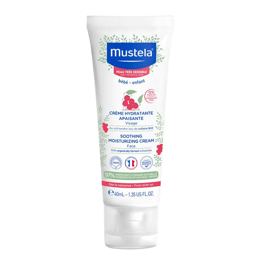 Mustela Crema Facial Hidratante Confort con Schisandra Bio, 40 ml