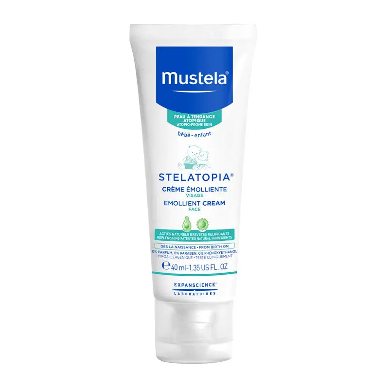 Mustela Stelatopia Crema Facial Emoliente, 40 ml