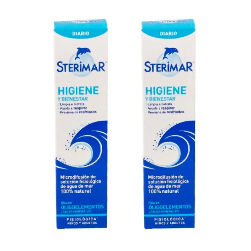 Sterimar Duplo Seawater Physiological Microdiffusion Nasal Hygiene 2 x 50 ml