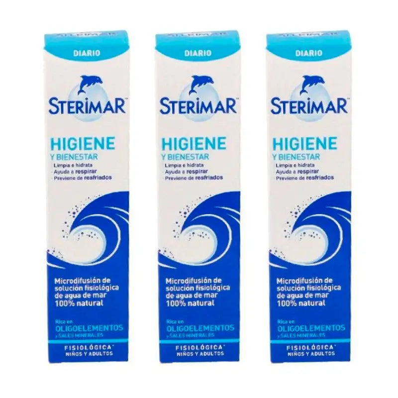 Sterimar Triplo Seawater Physiological Microdiffusion Nasal Hygiene 3 x 50 ml