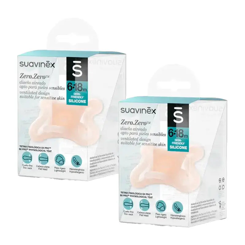 Suavinex Pacifier Zero-Zero 6 A 18M , 2 units