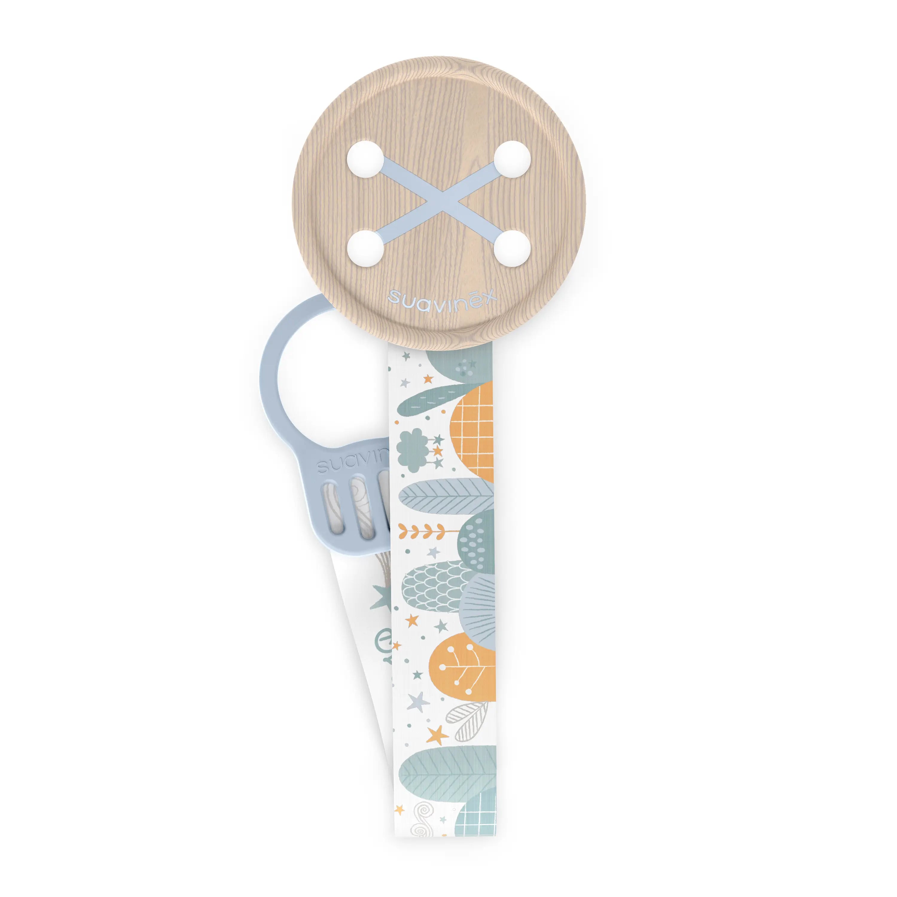 Suavinex Blue Fabric Pacifier For Baby, 1 units