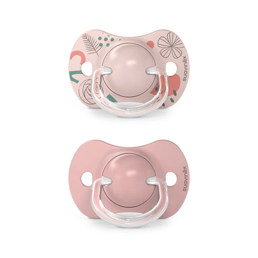 Suavinex Pack Pacifiers Pink With Physiological Silicone Teat Sx Pro, 6-18 Months, 2 units