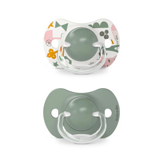 Suavinex Pacifiers Pack Green With Physiological Silicone Teat Sx Pro, +18 Months, 2 units