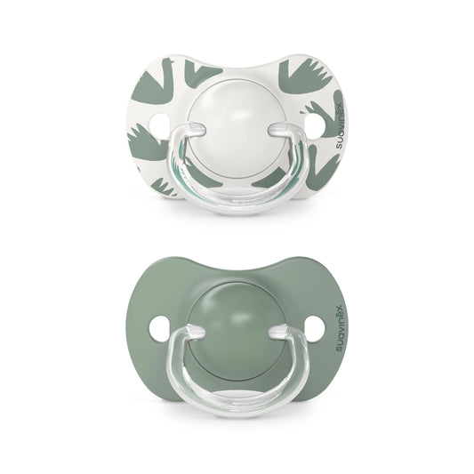 Suavinex Pack Pacifiers Green With Physiological Silicone Teat Sx Pro, 6-18 Months, 2 units