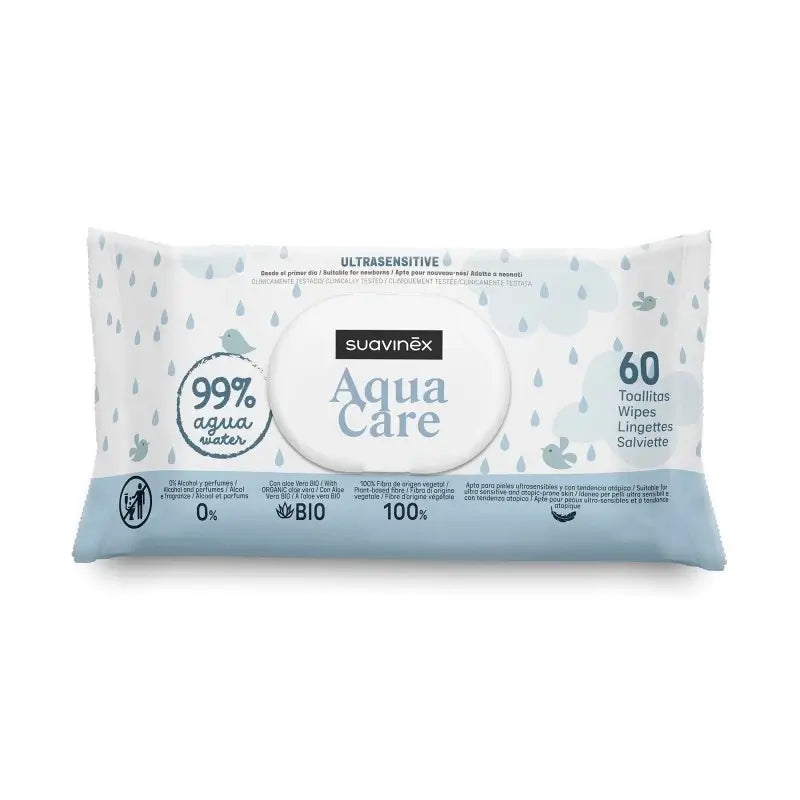 Suavinex Aqua Care Wipes Pack, 60 pieces