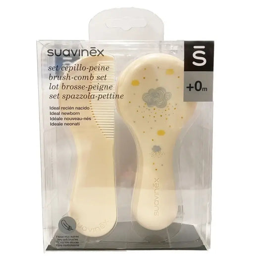 Suavinex Brush and Comb Set, White