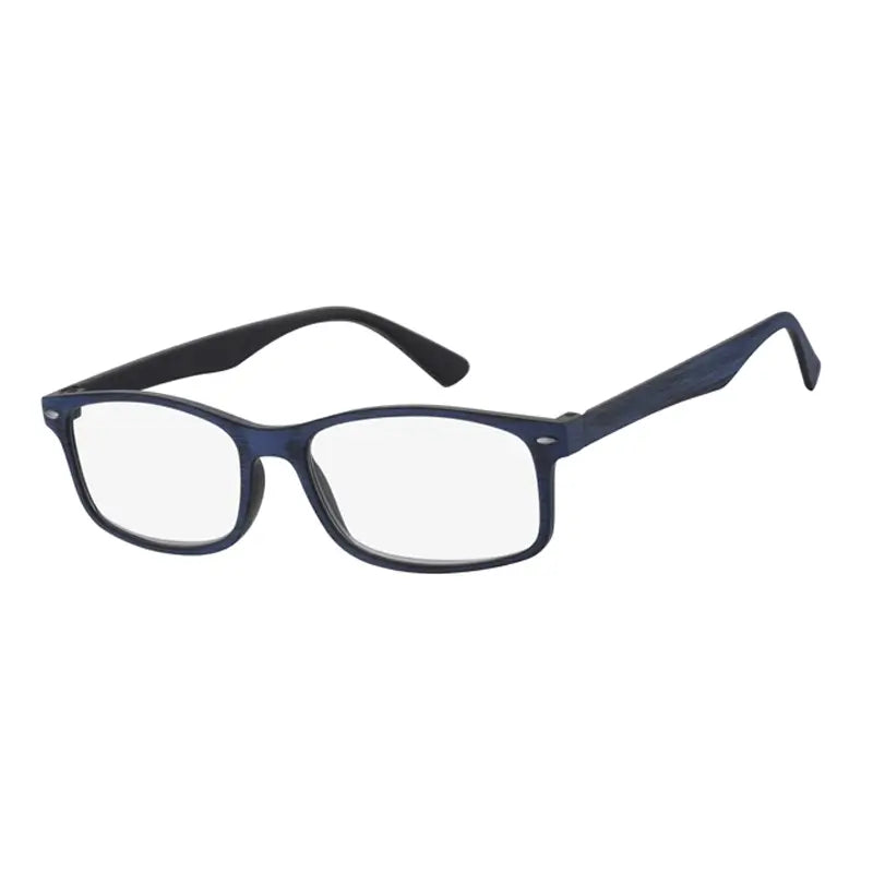 Surgicalmed Euro Optics Iris Presbyopia Reading Glasses (Black Inside, Matte Blue Wood Finish Outside, Nickel Trim) (+2.50)