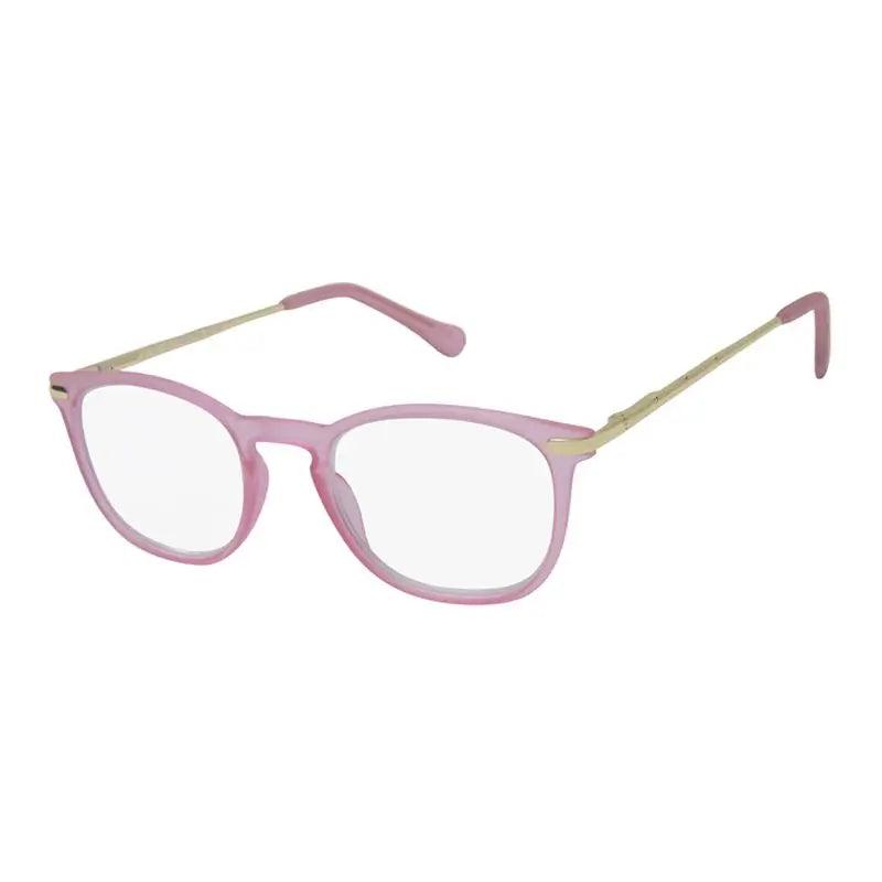 Surgicalmed Euro Optics Presbyopia Reading Glasses Light (Matte Pink Transparent & Gold Temples) (+2.50) Matte Pink Transparent & Gold Temples, 1 piece