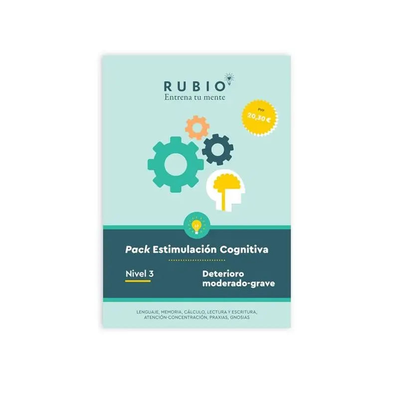 Surgicalmed Rubio Pack Of Cognitive Stimulation Notebooks Level 3 Moderate-Severe Impairment - 7 Notebooks By Level, 7 units