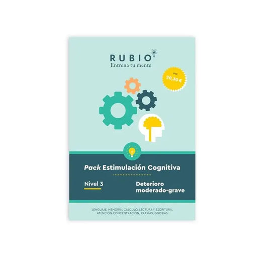 Surgicalmed Rubio Pack Of Cognitive Stimulation Notebooks Level 3 Moderate-Severe Impairment - 7 Notebooks By Level, 7 units