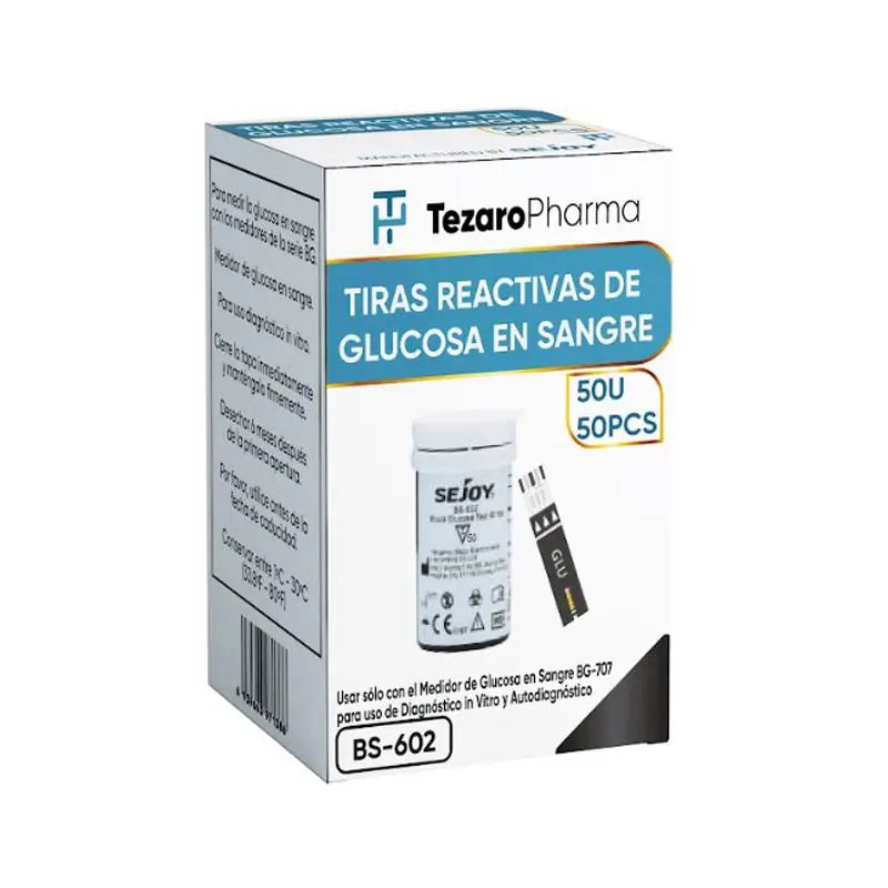 Surgicalmed Tezaro Pharma Tezaro Pharma Blood Glucose Test Strips - Pack of 50 units, 50 units