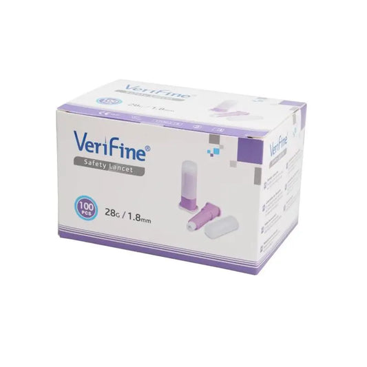 Surgicalmed Verifine Verifine Safety Lancets 28G X 1.8 Mm - Box of 100 pcs, 100 pcs.