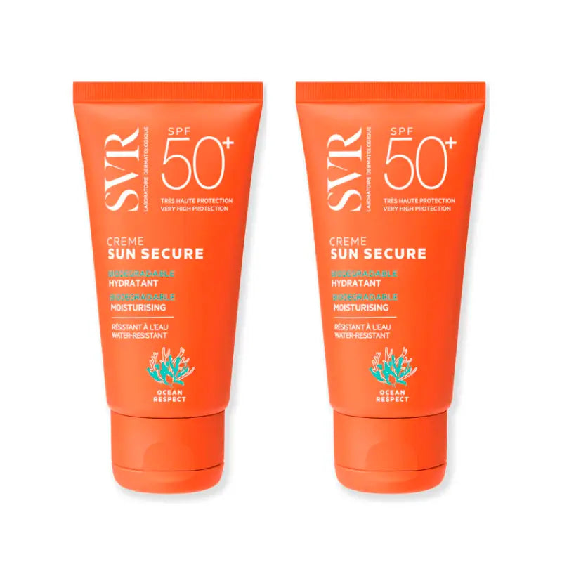 Svr Duplo Sun Secure Moisturising Cream Spf 50+ Biodegradable , 2 X 50 Ml