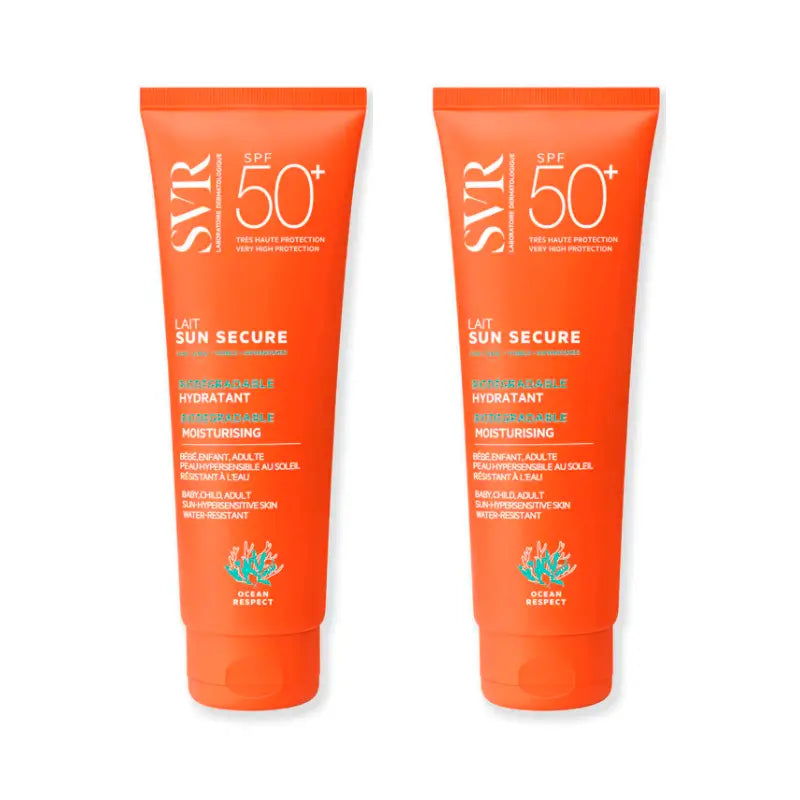 Svr Duplo Sun Secure Lait Biodegradable Spf 50+ , 2 X 250 Ml